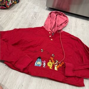 Disney Red and Pink Cartoon Character Hoodie
